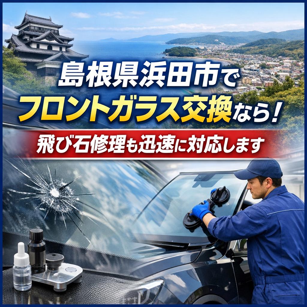 島根県浜田市でフロントガラス交換なら！飛び石修理も迅速に対応します