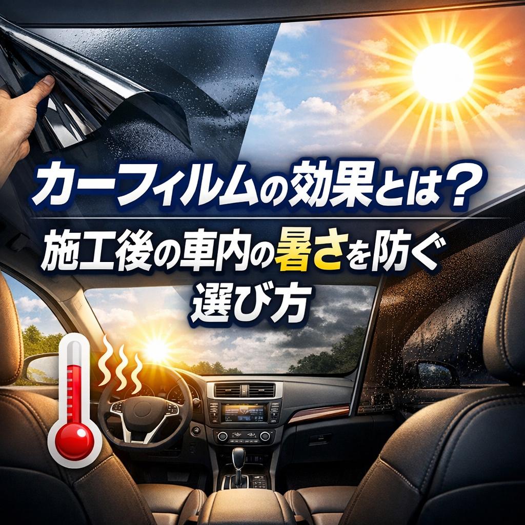 カーフィルムの効果とは？施工後の車内の暑さを防ぐ選び方